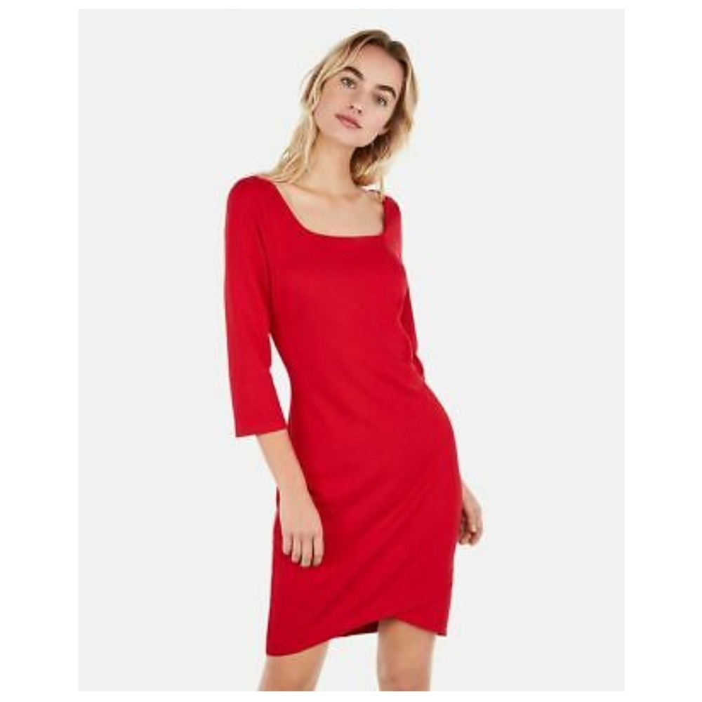 NWT  Express Square Neck Sheath Dress
